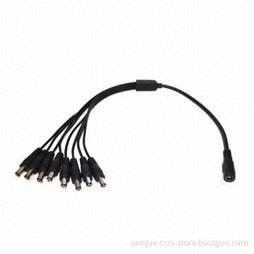 DC Female to 8 Male Splitter Power Adapter for CCTV Camera